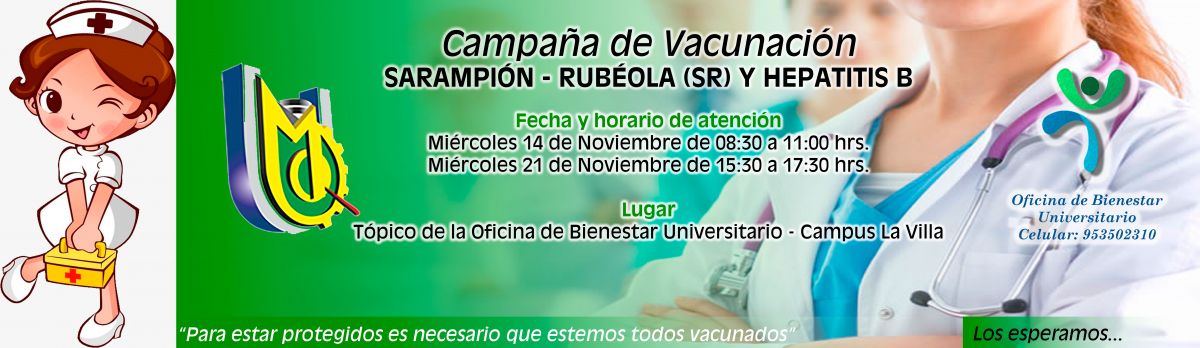 Campaña vacunación (SR) y Hepatitis B – Campus La Villa