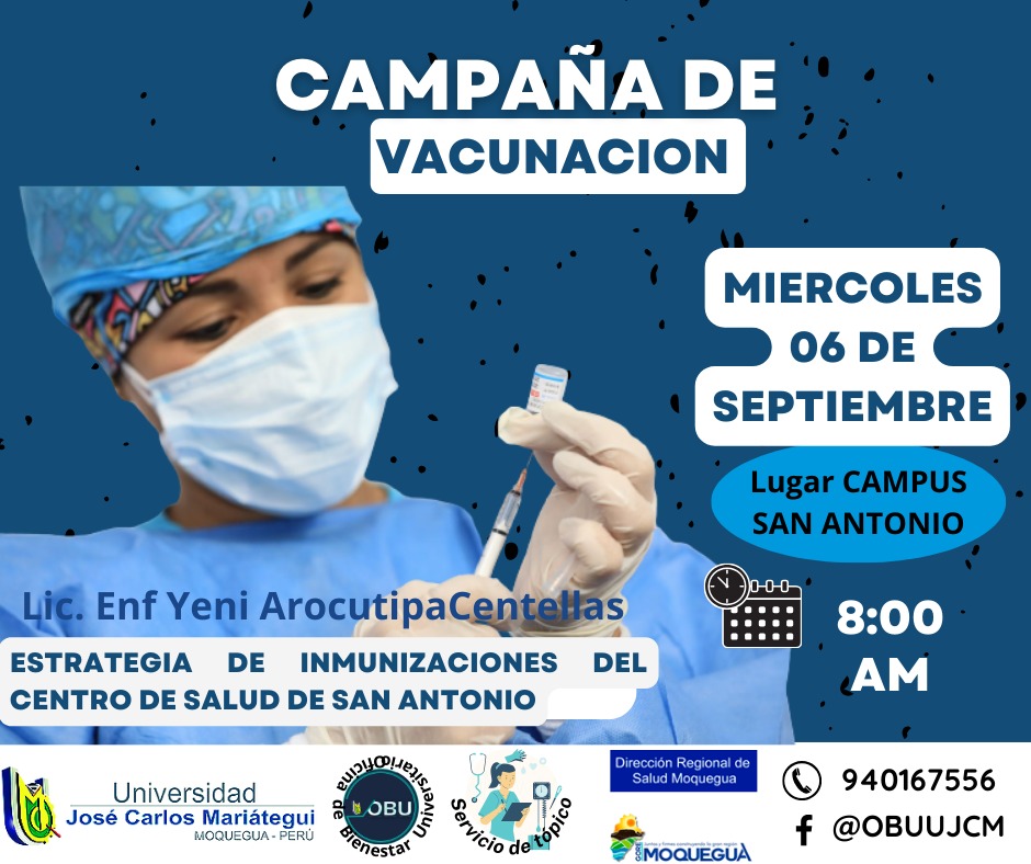 Campaña de Vacunación – Estrategia de Inmunizaciones del Centro de Salud de San Antonio